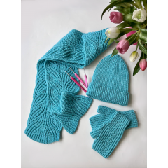 "Шарф с центральной косой" крючком" Мастер-класс PDF+видео