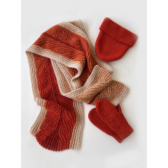 "Шарф с центральной косой" крючком" Мастер-класс PDF+видео