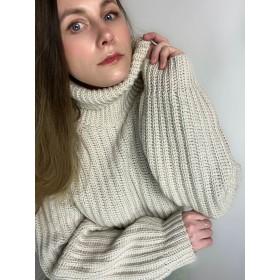 "Свитер с рукавом реглан и высоким воротником крючком" мастер-класс PDF+VIDEO